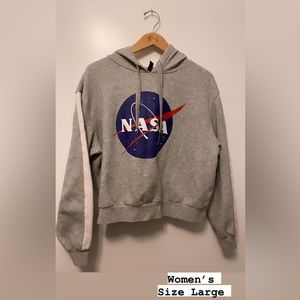 NASA large cropped hoodie from H&M.